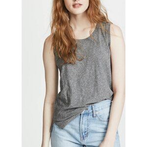 MADEWELL HEATHER GRAY SLEEVELESS CREW NECK COTTON KNIT WHISPER TANK TOP Sz S‎